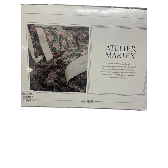 Atelier Martex Beau Rivage Floral CAL KING Fitted Sheet Vintage New Old Stock - Picture 6 of 7